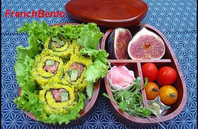 california rolls tout jaunes au saumon et avocat