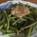 Haricots verts, sauce cacahuète