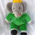 Doudou Peluche Eléphant Babar Vintage Mafi 36 cm