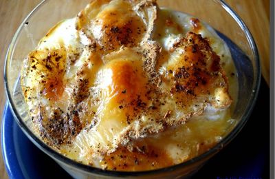 Oeufs cocottes aux Pommes et Camembert