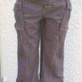 Pantalon Marron Transformable En Pantacourt Et Compagnie Taille 36