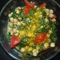 Salade de popeye : aux épinards et de pois chiches