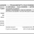 « Fragments Ducommun » : comment commander