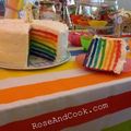 Rainbow cake / un gateau arc-en-ciel ! { recette rainbow cake facile }