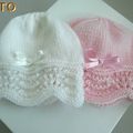 TUTO tricot bébé, BONNET laine bb