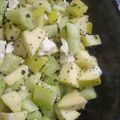 ¤¤¤ Salade toute fraîche, croquante et verte : pomme, concombre et féta pour la quinzaine du fruit vedette