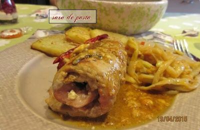 Escalope de veau farcie à la grecque.