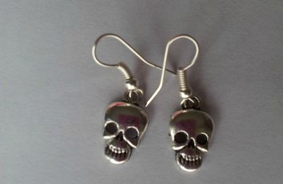 Boucles d'oreilles tête de mort