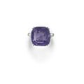 Color-change sapphire and diamond ring by Harry Winston & color-change sapphire and diamond ear clips