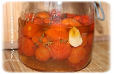 Tomates cerises en conserve / Foodista challenge # 57