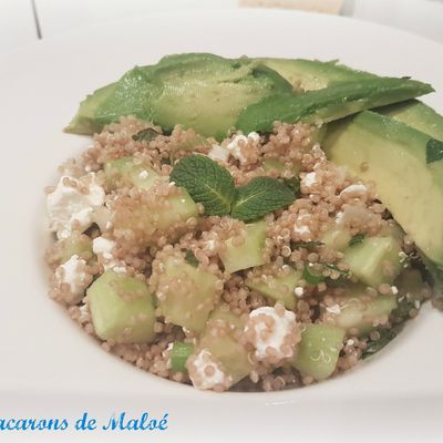 salade fraicheur de quinoa,concombre, avocat et feta