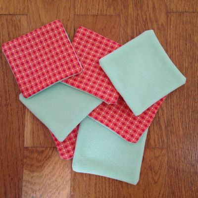 Lingettes lavables en micro-polaire