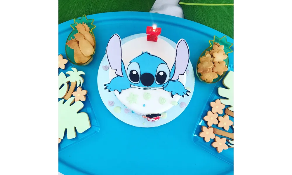 Gâteau stitch { anniversaire Lila 7 ans } 