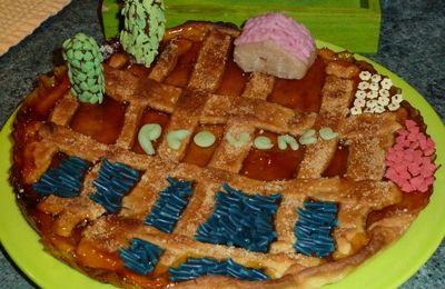 Déco Provence sur tarte sablée abricot amande façon linzer torte