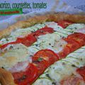 Tarte chorizo, courgettes, tomates et mozzarella