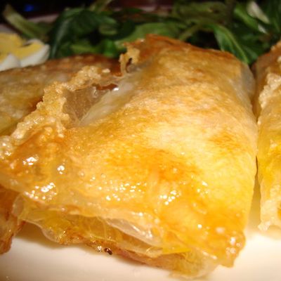 Nems de foie gras sauce miel-balsamique