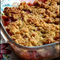 Crumble de rhubarbe et figues à la noix de coco