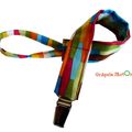 Originale attache tétine "Arlequin" . MULTICOLORE 