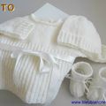 tuto tricot bebe, ensemble blanc, bb mixte