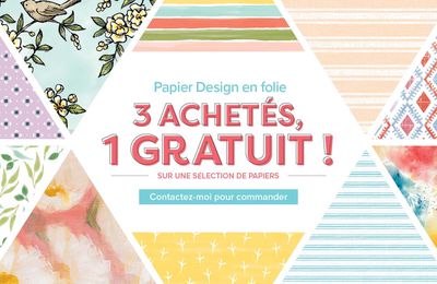 Rappel sur la promotion sur les Papiers design