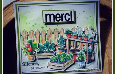 Carte de remerciements "Silence, ça pousse !"