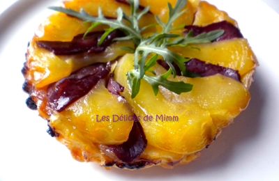 Tartelette Tatin au magret de canard et au piment d’Espelette