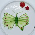 Papillon sur concombre