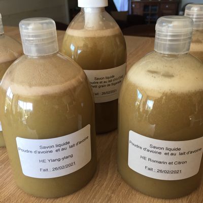 Savon liquide au lait d'avoine et avoine colloïdale 