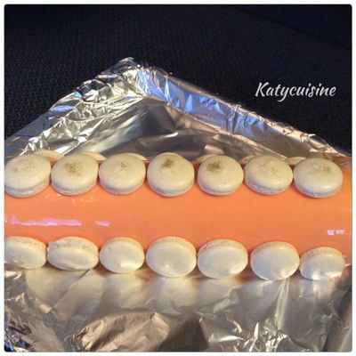 BUCHE MOUSSE LEMON CURD INSERT ORANGE GLACAGE MIROIR ORANGE