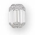 A 5.12 carats rectangular step-cut diamond single-stone ring