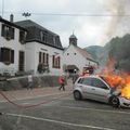 VOITURE EN FEU A BOURBACH-LE-HAUT