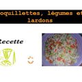 Coquillettes, légumes et lardons... version Thermomix