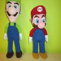 Mario 35 cm et Luigi 42 cm