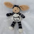 Doudou Peluche Lapin Blanc Et Bleu Marine Doudou Et Compagnie