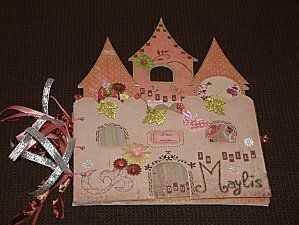 mini album chateau de princesse fille pour une naissance