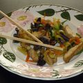 Wok de légumes croquants / Poulet mariné sauce épicée saveurs asiatiques, simplement et sainement bon!