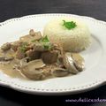 Fricassée de poulet aux champignons