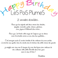Happy Birthday LeS PoiS PlumeS