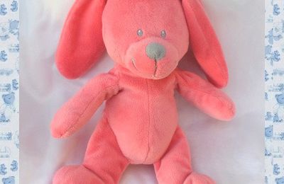 Doudou Peluche Lapin Rose Gris Nicotoy Kiabi Simba Toys