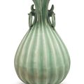 A rare 'Longquan' celadon-glazed pear-shaped vase, Southern Song-Yuan dynasty (1127-1368)