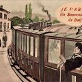 Carte postale passe partout : Je pars ! Un souvenir de Belfort (voyageuse) !