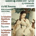 Le Mans, 14 octobre 2017, le calendrier républicain, la science et la poésie.