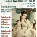 Le Mans, 14 octobre 2017, le calendrier républicain, la science et la poésie.