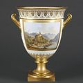 Sèvres. Vase glacière AB. Epoque Charles X, année 1825