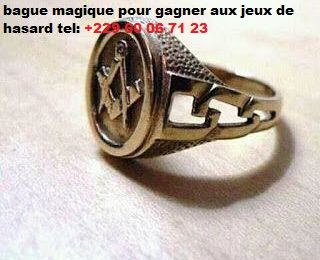 Puissant bague magique pour gagner aux jeux de hasard