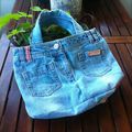 Sac à main en jean 100% recyclage "Summer Time"