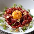 Yukhoe: tartare de boeuf à la coréenne