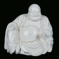 A Blanc de Chine porcelain sitting Budai, China, Dehua, Qing Dynasty, 18th century