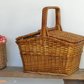 Vintage ... PANIER en rotin et osier * 2 ouvertures 