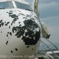 La recherche de rentabilité peut-être dangereuse, cet avion en a fait les frais en traversant une averse de grêle.